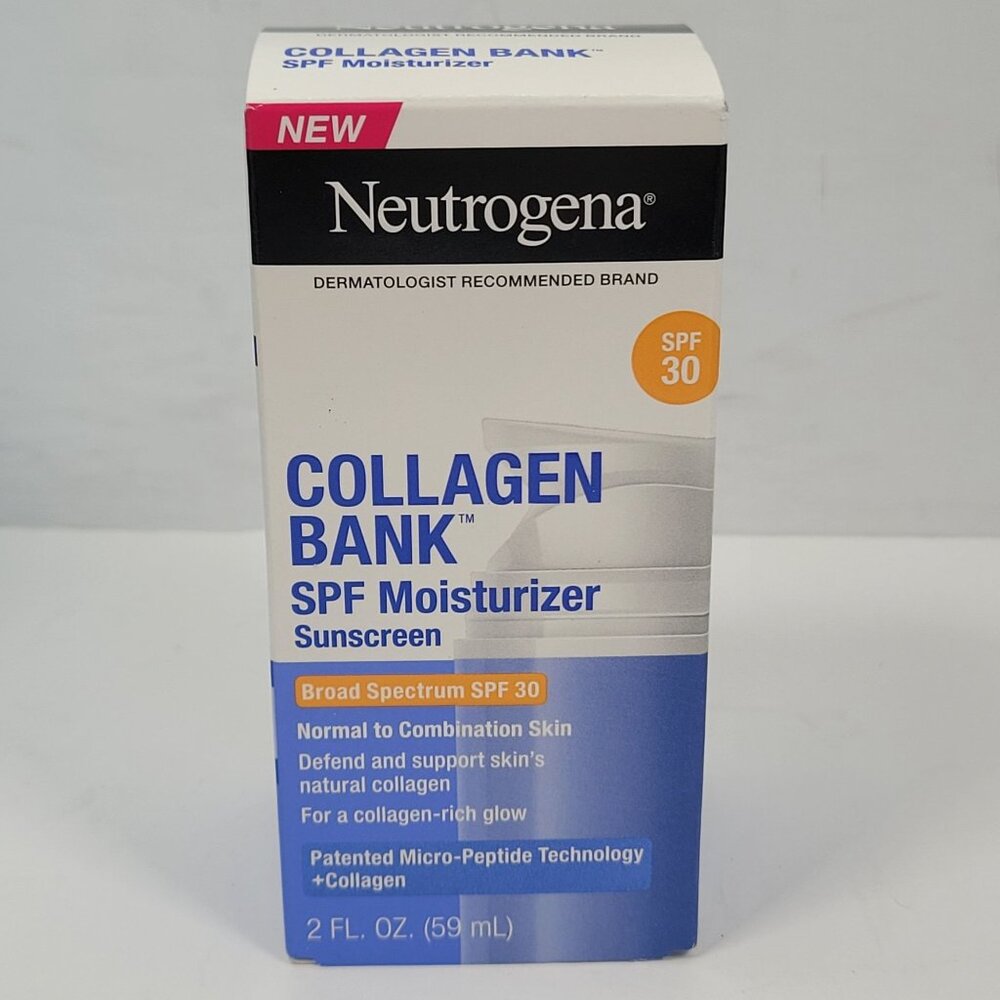 Neutrogena Collagen Bank SPF Moisturizer Sunscreen SPF30 2 Fl Oz NIB